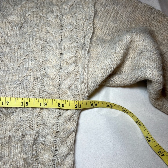 Arizona Women’s Cream Oversized Cable‎ Knit Cardigan Cottagecore Grandpacore XS - Picture 12 of 14